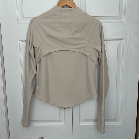 Old Navy - Small Tall Powersoft Zip Up Jacket in bone (LIKE NEW) - Picture 3 of 3